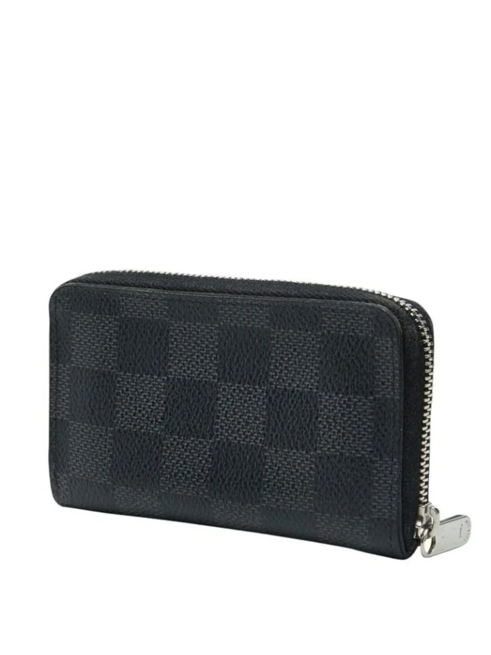Louis Vuitton Damier Graphite Zippy Coin Purse Black Leather